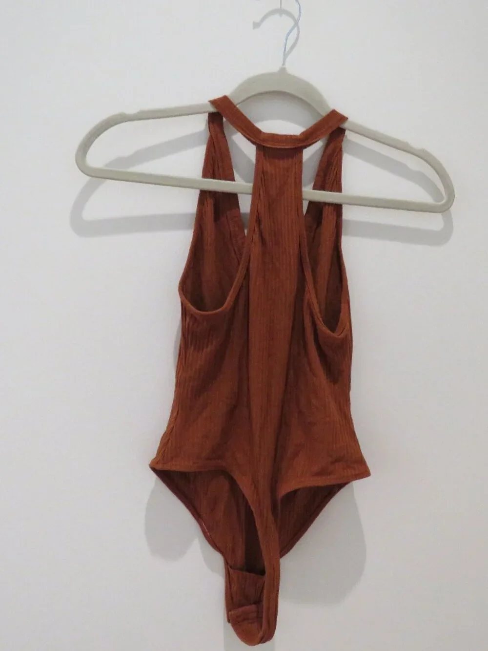 INTIMATELY FREE PEOPLE Speed Dial Bodysuit Bronze Brown Ribbed Small Minimalist - Picture 9 of 13